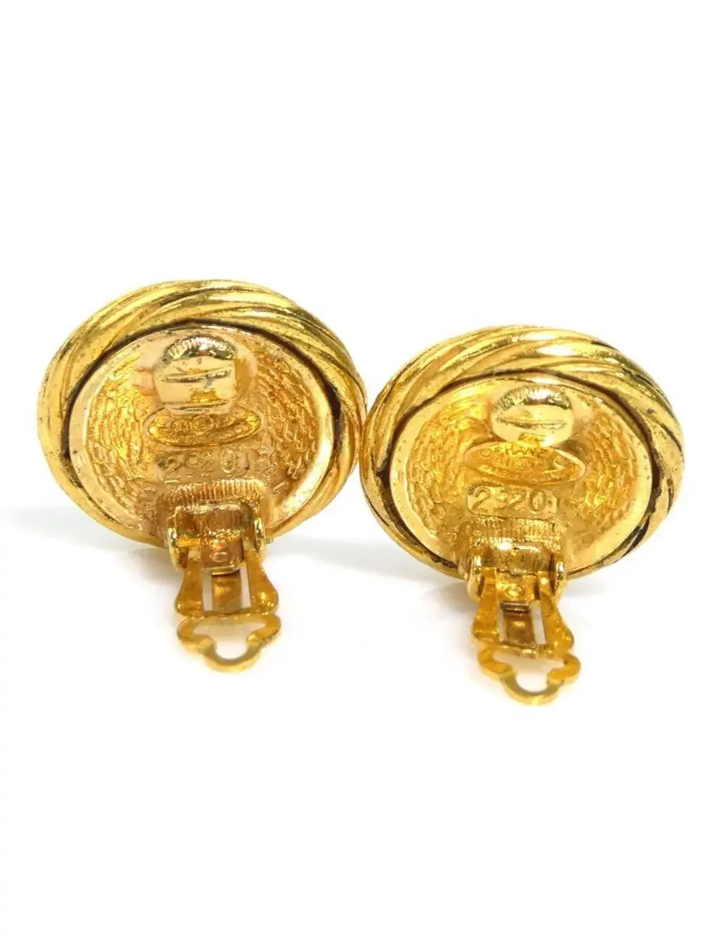Auth Chanel Vintage Cc Logo Clip On #303074C31B